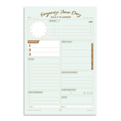 Oriday Daily Planner Pad To Do List Notepad Tear Off Organizing System (Green) - Set up any health & fitness goals you have to track them for better motivation and write down any thank you notes at the end of the daily task planner for finishing a day. Get ready to enjoy the sense of achievement that comes from seeing your checklist completed each day! 6x9”, 52sheets