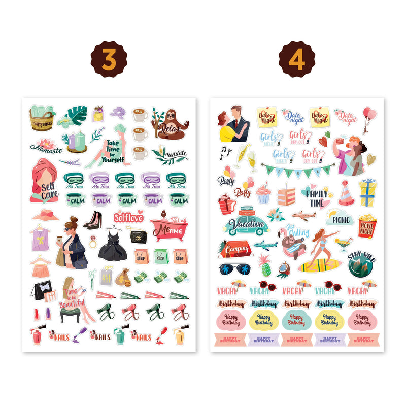Hellooriday Decorative Stickers Planner Sticker Set: New Daily
