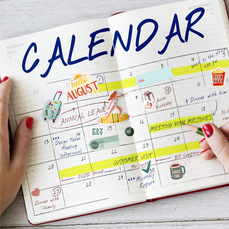 Bullet Journal Calendar Stickers Planner for Journal and Agenda