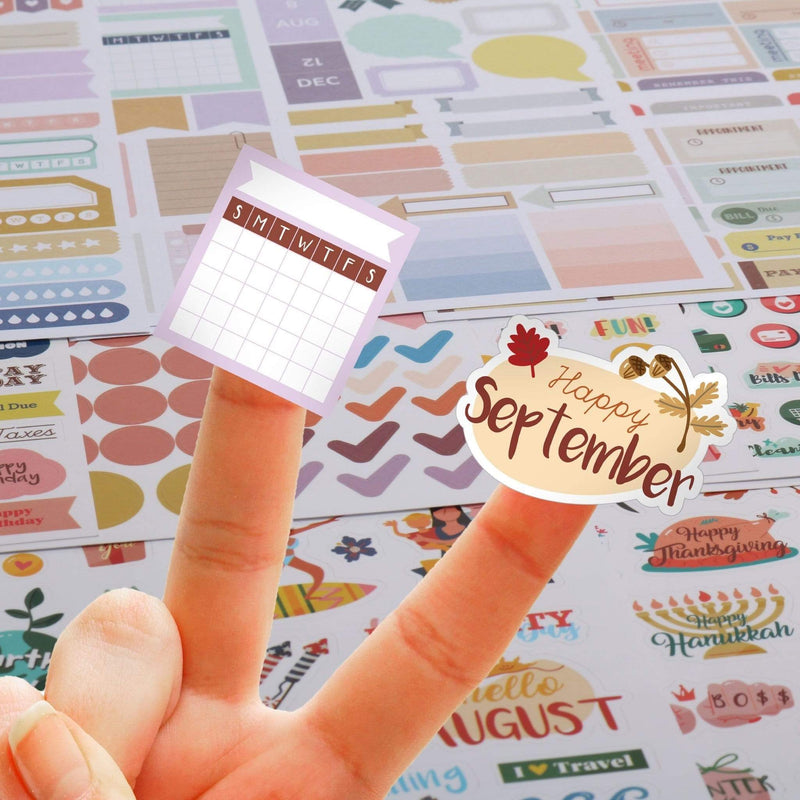Months, Days, and Number Stickers for Planners, Organizers and Bullet