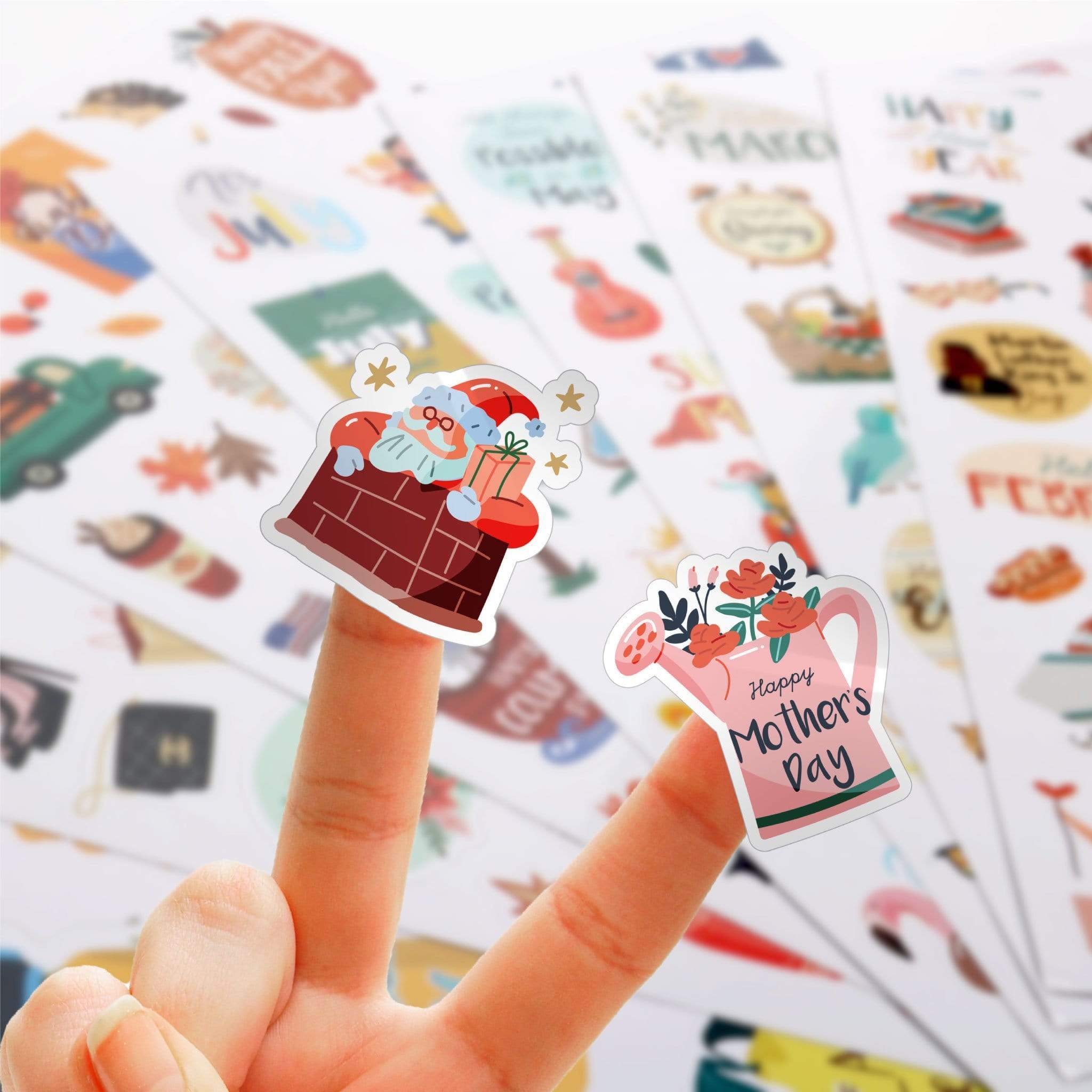 Holiday Time Sticker Planner Sticker Set: Seasonal Holidays