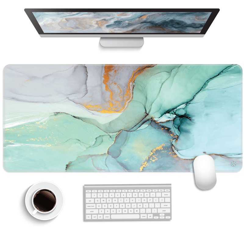 Hellooriday Desk Pads & Blotters XXL Extended Desk Mouse Pad - Teal Ocean