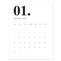 Hellooriday Digital Attachment 2022 Poster Calendar (Letter)