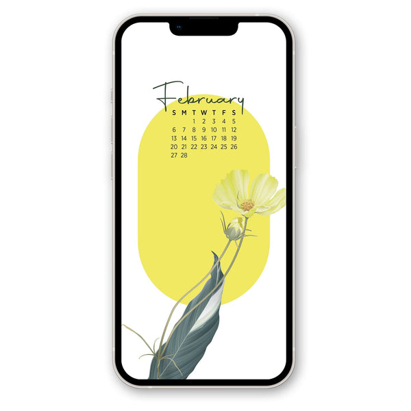 Hellooriday Digital Attachment Calendar February 2022 - White