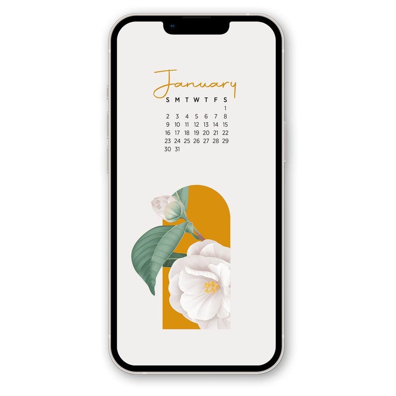 Hellooriday Digital Attachment Calendar January 2022 - White