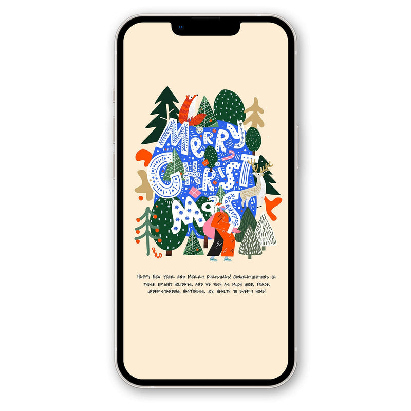 **ALL FREE DOWNLOAD** Smartphone background wallpaper for Christmas Holiday - Christmas Woods - for iPhone, Android
