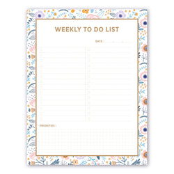 Floral Weekly To Do List - Hellooriday