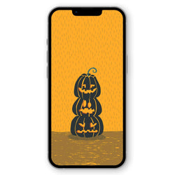 Hello Oriday Free Download iPhone Mobile Wallpaper Happy Halloween Pumpkin Faces