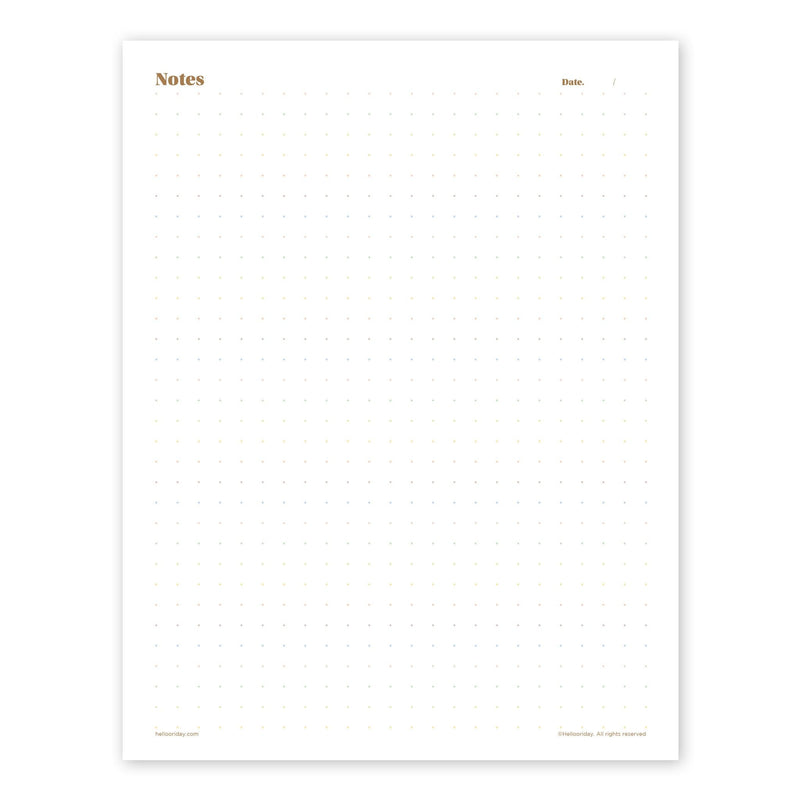 Hello Oriday Free Printable Free Download Rainbow Dotted Notes