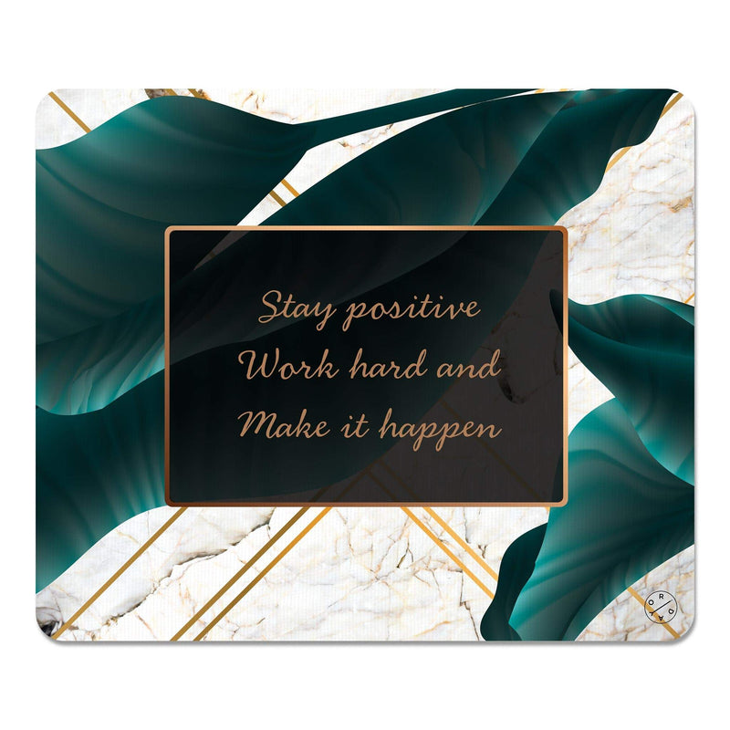 Best Non-slip Desk Mouse Pad - Golden Tropical - Best cute aesthetic modern marbling design pink gaming desk mouse pad custom for women. Productivity, Inspirational, and Motivational. Home and office, Non-slip thick rubber - Hello Oriday