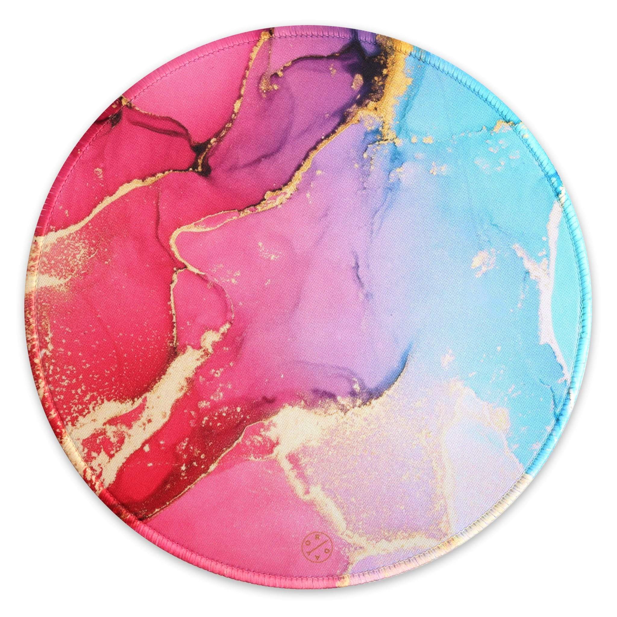 Cool Blue Eye Iris Round Mouse Pad - Non-Slip Rubber Base Computer Mat